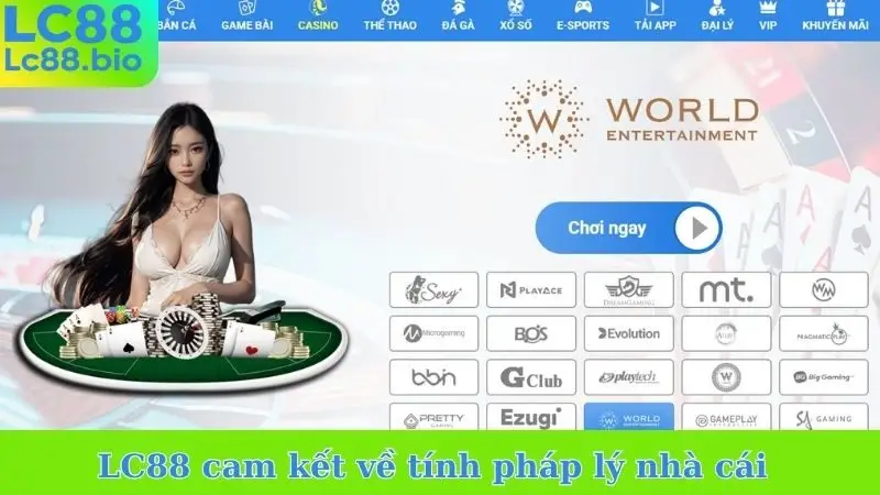 LC88 cam kết người dùng về tính pháp lý nhà cái